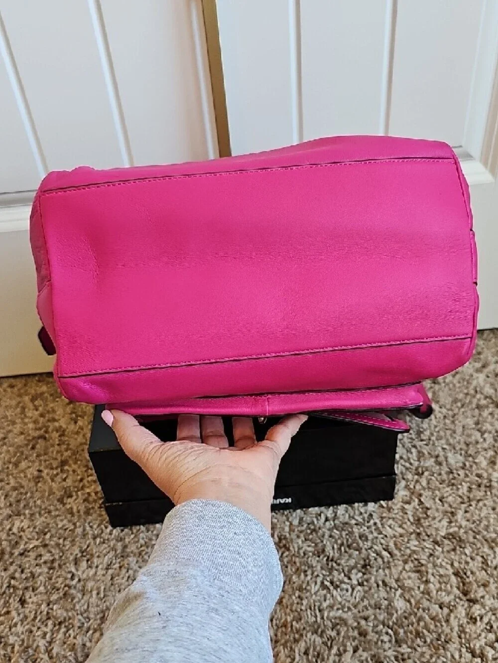 ​Coach Limited Edition Fuchsia Pink Calf Hair Legacy Duffle Tassel Bag #21158